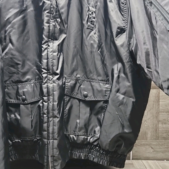 National Patrol Black Bomber Jacket Elastic Waist - Picture 3 of 9